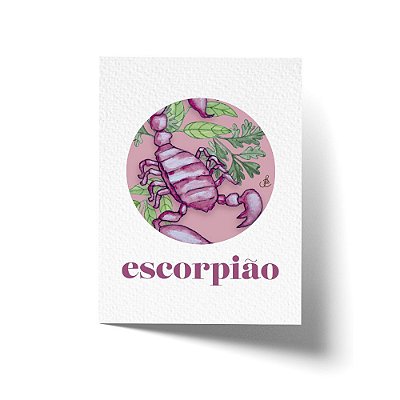 Cartão Comemorativo Signo Escorpião