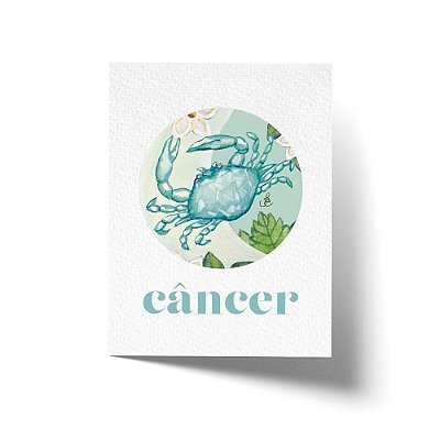 Cartão Comemorativo Signo Câncer