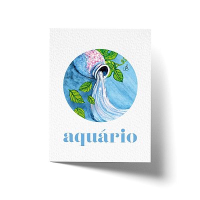 Cartão Comemorativo Signo Aquário