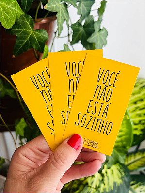 50 Tags Cartão "Você Não Está Sozinho", Lembrança Setembro Amarelo para Presentes