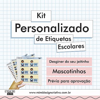 Kit Personalizado Etiquetas Escolares