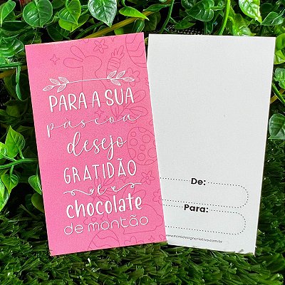 Tags de Páscoa Rosa para Presentes, Cartão de Páscoa