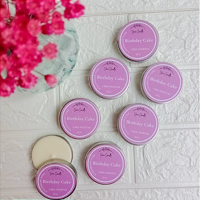 Mini Vela Aromática Birthday Cake