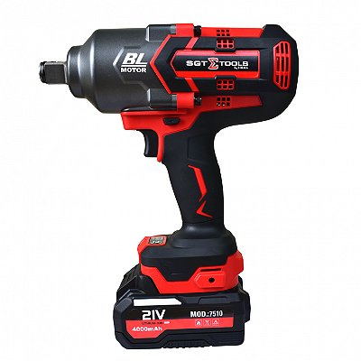 SGT-7510 - CHAVE DE IMPACTO A BATERIA ¾" - 1.500 NM - 21V/4AH - LI-ION - 2 BAT - BRUSHLESS