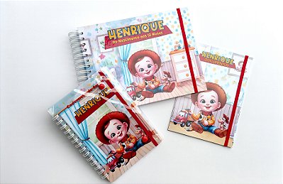 Kit Bebê Menino - Caderneta de Saúde, Álbum de fotografia, Mini Pasta de Documentos (inspirado em Toy Story)