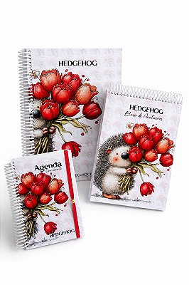 Kit HedgeHog - Agenda Permanente, Caderno e Bloco de Notas - Kit Exclusivo