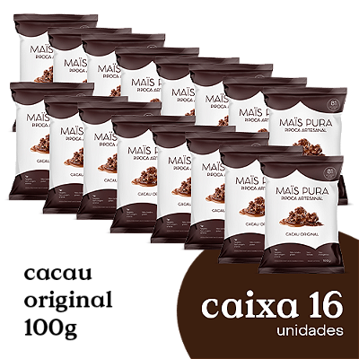 Pipoca Artesanal Mais Pura Cacau Original 100g (16 unidades)