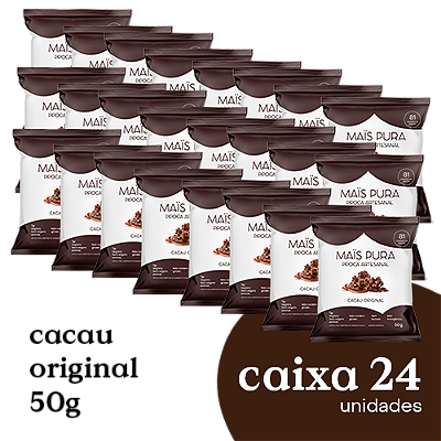 Pipoca Artesanal Mais Pura Cacau Original 50g (24 unidades)
