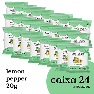 Pipoca Artesanal Mais Pura Lemon Pepper 20g (24 unidades)