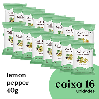Pipoca Artesanal Mais Pura Lemon Pepper 40g (16 unidades)