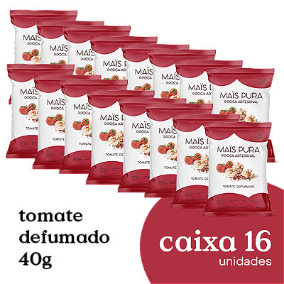 Pipoca Artesanal Mais Pura Tomate Defumado 40g (16 unidades)