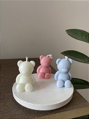 kit 5 mini vela aromática ursinho