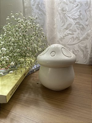 Vela cogumelo caramelo e flor de sal