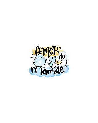 Estampa Digital DTF PuppyArt Amor da mamãe azul