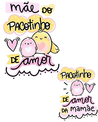 Estampa Digital DTF PuppyArt KIT mãe e filho (a)