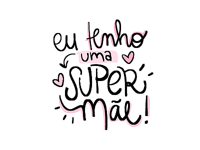 Estampa Digital DTF PuppyArt Super mãe rosa