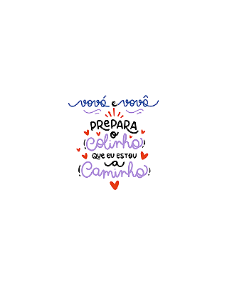 Estampa Digital DTF PuppyArt Prepara o colinho vovo