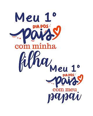 Estampa Digital DTF PuppyArt KIT 1 dia dos pais menina