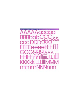 Estampa Digital DTF PuppyArt Cartela Letras 2cm altura