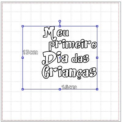 APLIQUE "Meu primeiro d. crianças" GLITTER