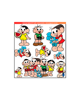 Estampa Digital DTF PuppyArt Cartela Turma da Monica