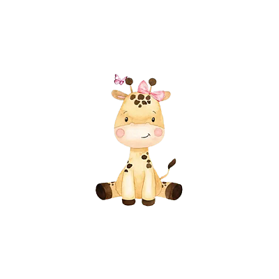 Estampa Digital DTF PuppyArt! Girafa menina