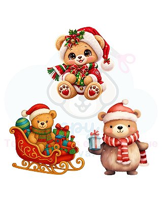 Estampa Digital DTF PuppyArt! - Urso Natal