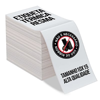 Etiqueta 10x15 Para Impressora Térmica Modelo Resma