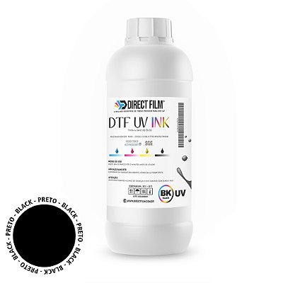 Tinta Direct Ink DTF UV 1 Kilo - Preto