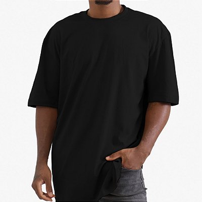 Camiseta 100% Algodão Fio 30.1 Oversized Lisa