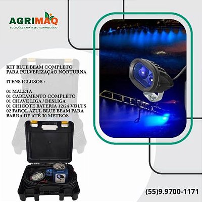 KIT ILUMINAÇÃO DE BARRA 30M - BLUEAGRI