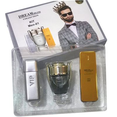 KIT MEN 01 DREAM - 212 VIP MEM, INVICTUS E ONE MILLION MINIATURA 25ML
