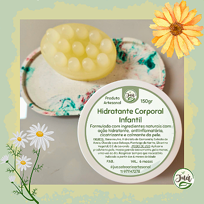 Kit Infantil Natural para dermatite | Sabonete e Hidratante com Lavanda, Calêndula e Camomila – Pele Sensível