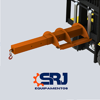 Suporte Telescópico Gancho para Empilhadeira - 2 ton máx