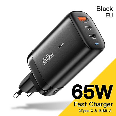 Carregador Essager 65w gan carga rápida usb tipo c #