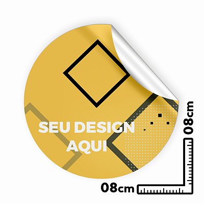 ADESIVO REDONDO 8X8 PERSONALIZADO