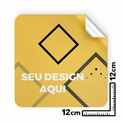 ADESIVO QUADRADO 12X12 PERSONALIZADO