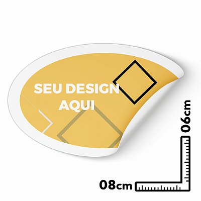 ADESIVO OVAL 8X6 PERSONALIZADO