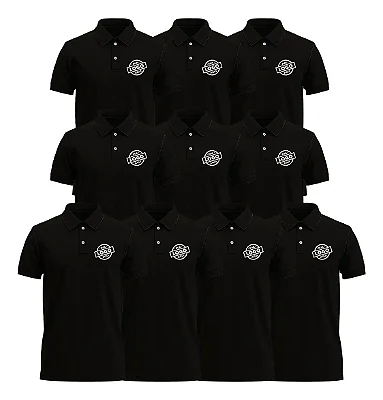 Kit 30 Camisas Polo Piquet com Logo no Peito
