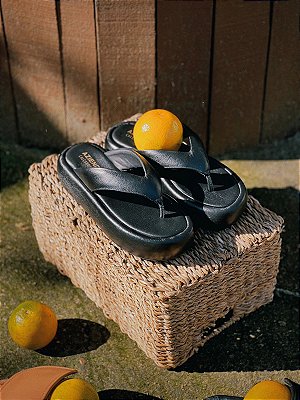 Flatform Vittoria | couro preta