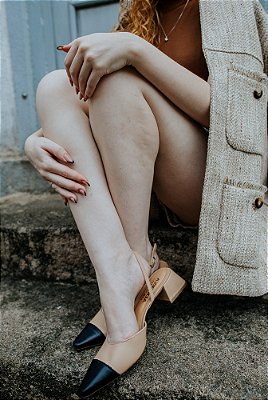 Salto Clara | couro nude