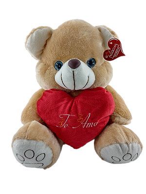 Urso com coração 42 cm