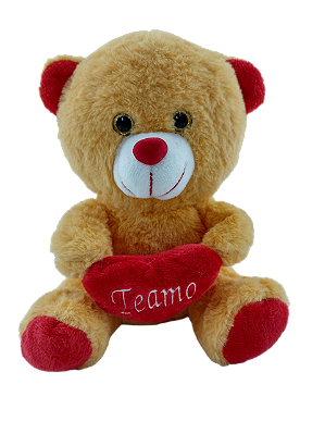 Urso com coração 20 cm