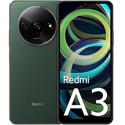 Smartphone Xiaomi Redmi A3 Dual Sim 64GB, 3GB RAM, Tela 6.71" - Verde