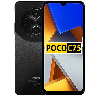 Smartphone Xiaomi POCO C75 NFC Dual SIM de 128GB 6GB RAM - Preto (Global)