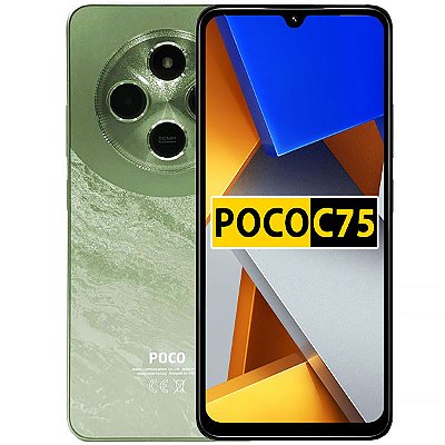 Smartphone Xiaomi POCO C75 NFC Dual SIM de 128GB, 6GB RAM. Tela de 6.88" - Verde (Global)