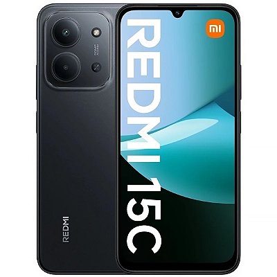 Smartphone Xiaomi Redmi 15C Dual SIM de 256GB, 8GB RAM, Tela de 6.9" - Mindnight Black (Global)