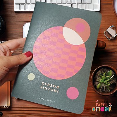 Caderno flexível geométrico - personalizado