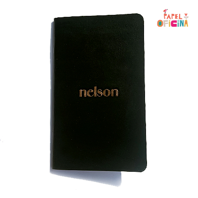 Caderno personalizado pequeno preto