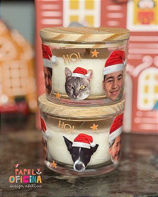 Kit 4 Velas Rostinho com Gorro Personalizada